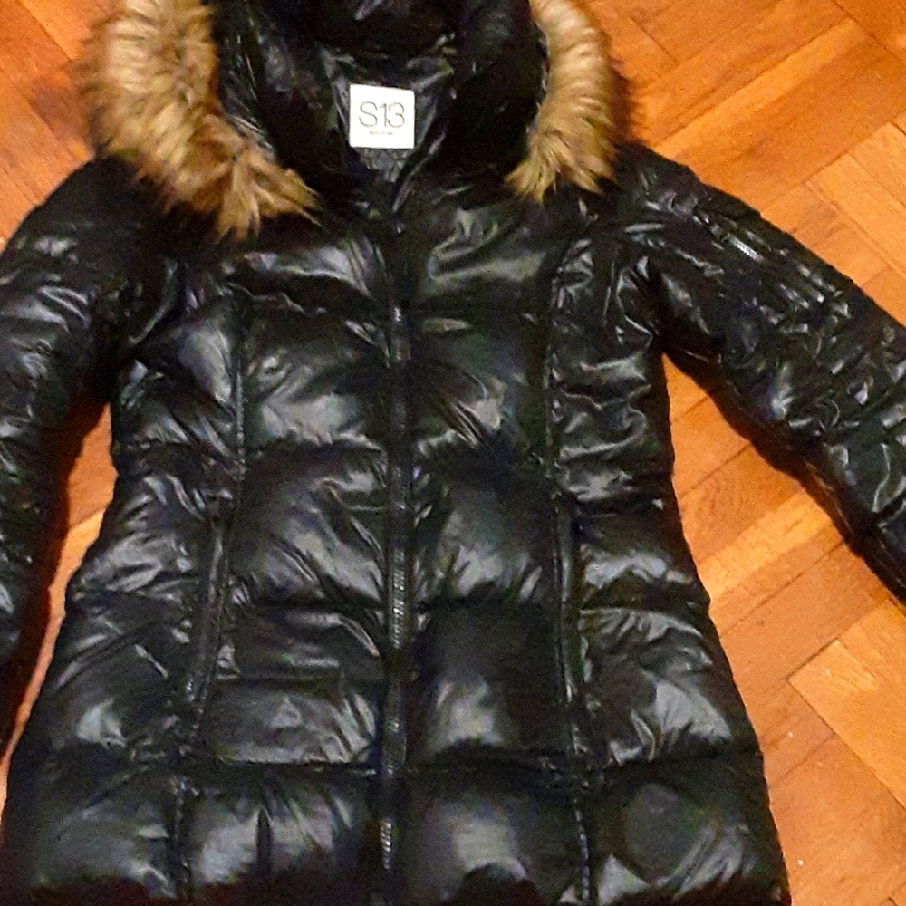 Size L black S13 Kylie Gramercy coat